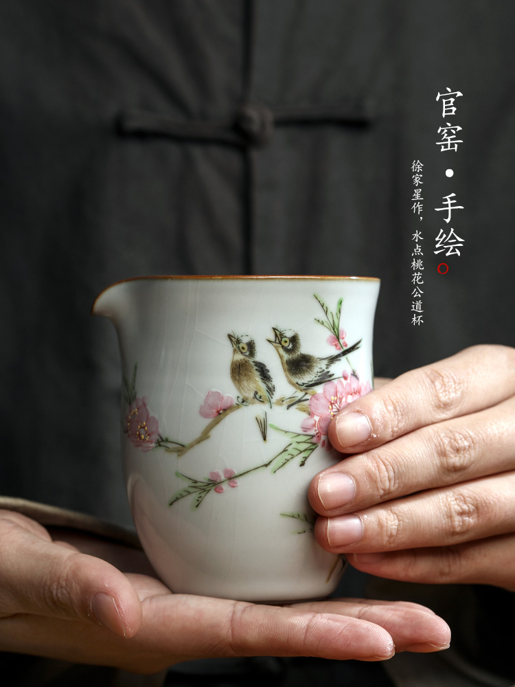 Xu, Jiaxing hand - made peach blossom put water point your up fair can have a cup of tea ware jingdezhen ceramics by hand points to kung fu tea set