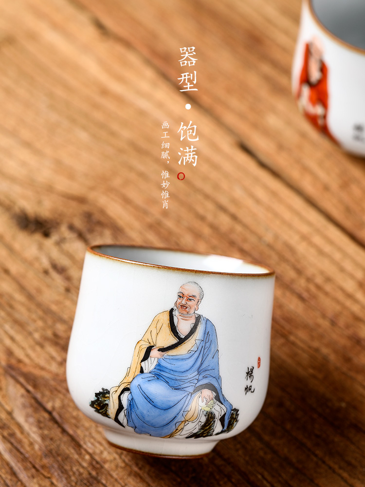 The Master cup single CPU jingdezhen ceramic sample tea cup hand - made of high - end 18 arhats pure manual your up tea cups