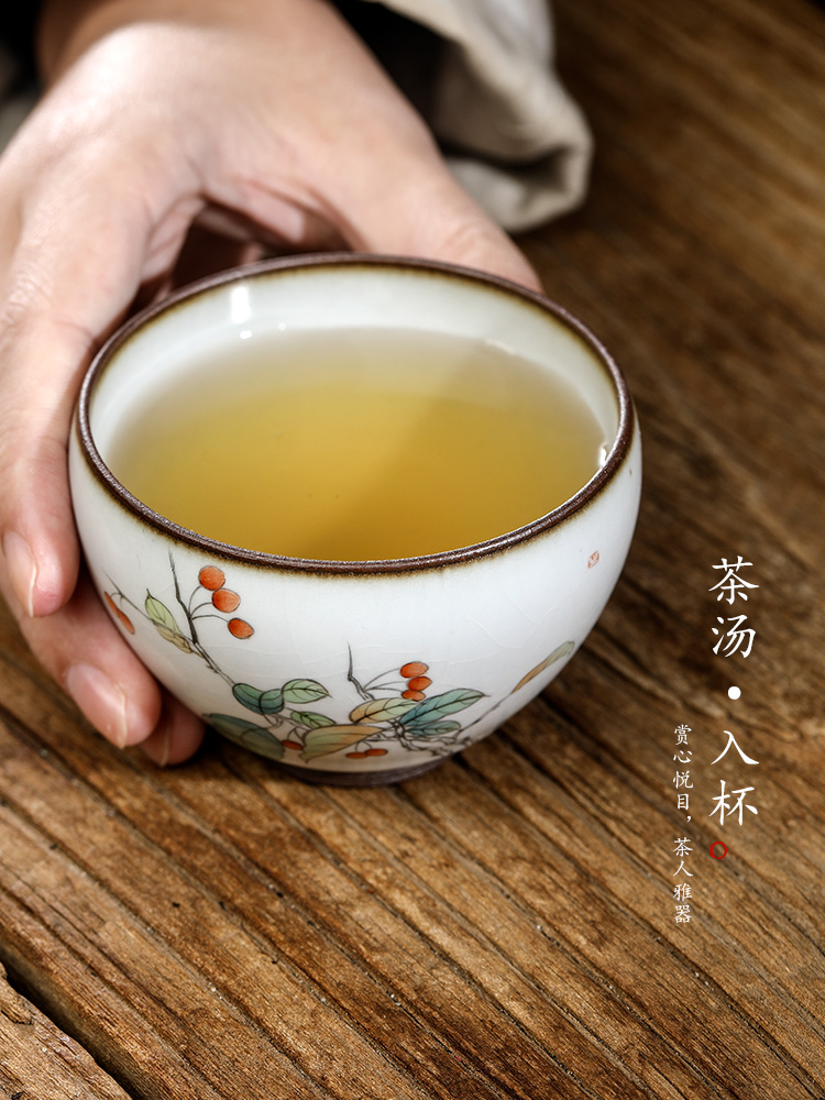 Pure manual your up kung fu tea set jingdezhen ceramic cups master cup sample tea cup single CPU hand - made pieces of tea