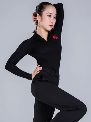 Áo sơ mi nữ hiện đại Dancebaby Trang phục khiêu vũ Latin Trang phục tập luyện khiêu vũ Latin Quần áo dài tay 781 - Khiêu vũ / Thể dục nhịp điệu / Thể dục dụng cụ Khiêu vũ / Thể dục nhịp điệu / Thể dục dụng cụ