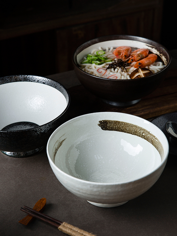 Inscription bowl of ink painting ceramic bowl large capacity bowls with large deep bowl of soup bowl pull rainbow such as bowl dish bowl