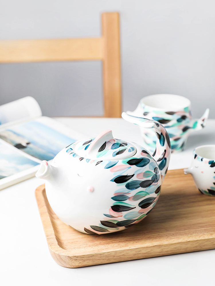 Boss the month mark cup coffee cup creative hand - made ceramic lovers kiss fish for a glass of water glass tea set
