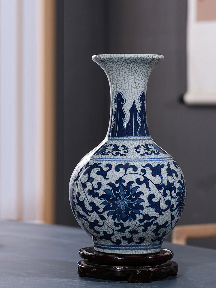 Antique vase of blue and white porcelain of jingdezhen ceramics furnishing articles sitting room adornment style restoring ancient ways household decoration porcelain