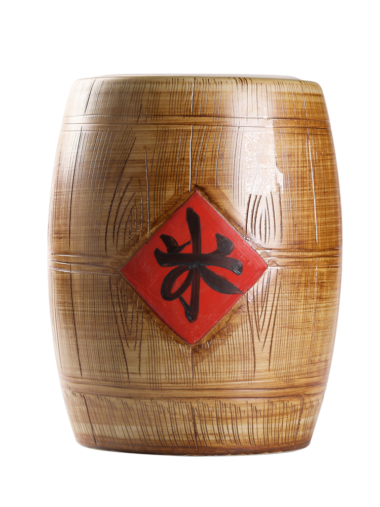 Jingdezhen domestic ceramic barrel seal flour rice storage box 10 jins 20 jins 30 jins to moistureproof insect - resistant ricer box