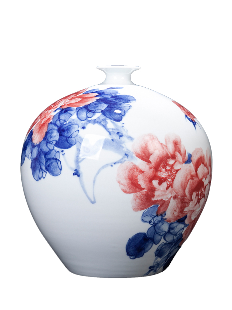 Scene rhyme jas in jingdezhen ceramic hand - made peony vase decoration place to live in the sitting room porch porcelain