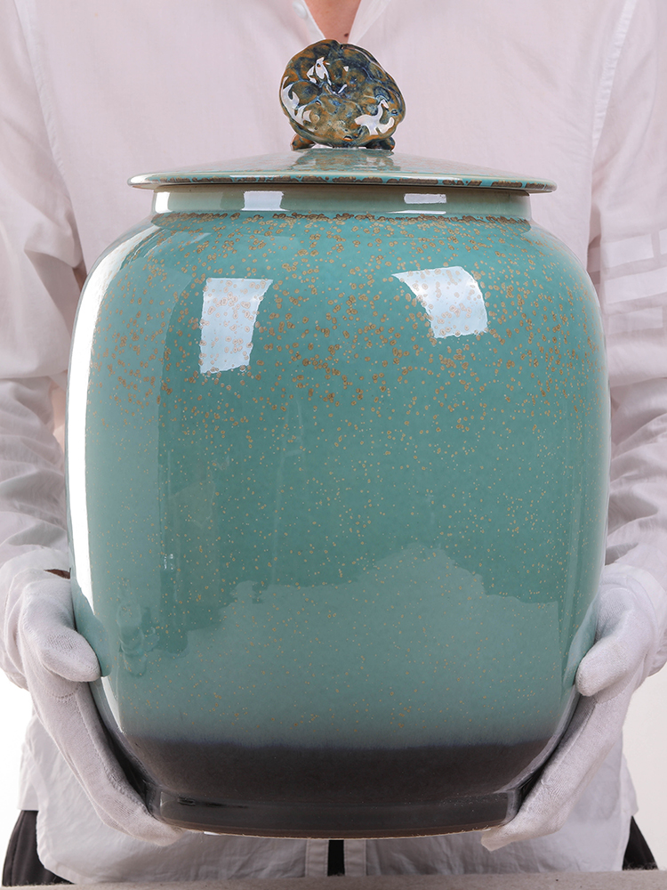 Jingdezhen ceramic large wake receives the puer tea cake caddy fixings tanks household seal pot porcelain POTS
