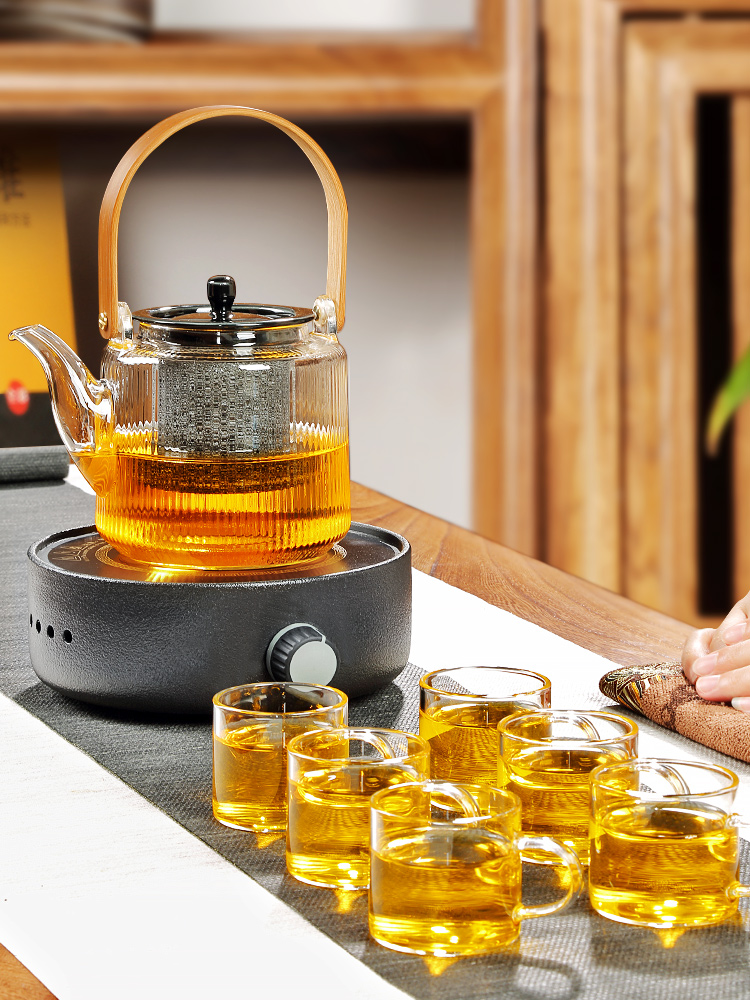 Tang Feng nonporous filter glass boiled tea set transparent small electric kettle household electric teapot ceramic furnace Z
