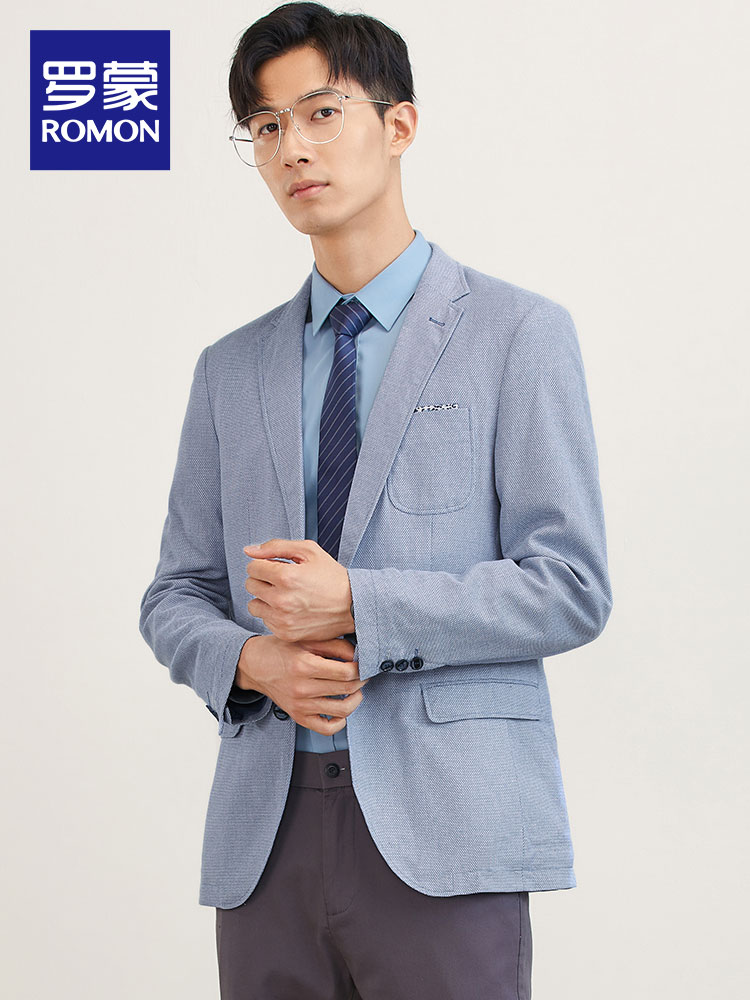 Romon 罗蒙 2022年春季新款 男式休闲西服外套 天猫优惠券折后￥89包邮（￥399-310）多色可选