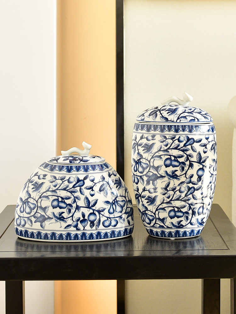 New Chinese style restoring ancient ways furnishing articles receive ceramic pot model room of hall of American rich ancient frame wine accessories furnishing articles