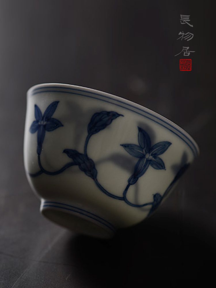 Offered home - cooked in hand - made doucai bucket color gardenia palace cup sample tea cup of jingdezhen ceramic cup tea service master