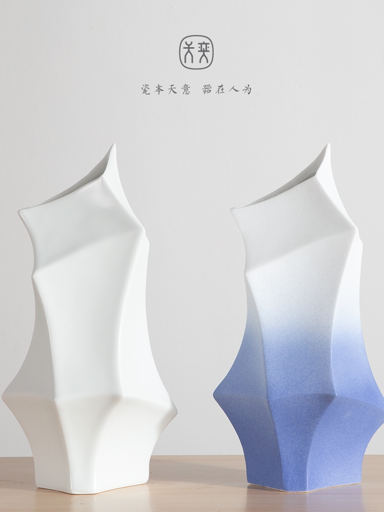 The front tip day yi ceramic vases, furnishing articles decorations sitting room desktop flower arranging container art creative move
