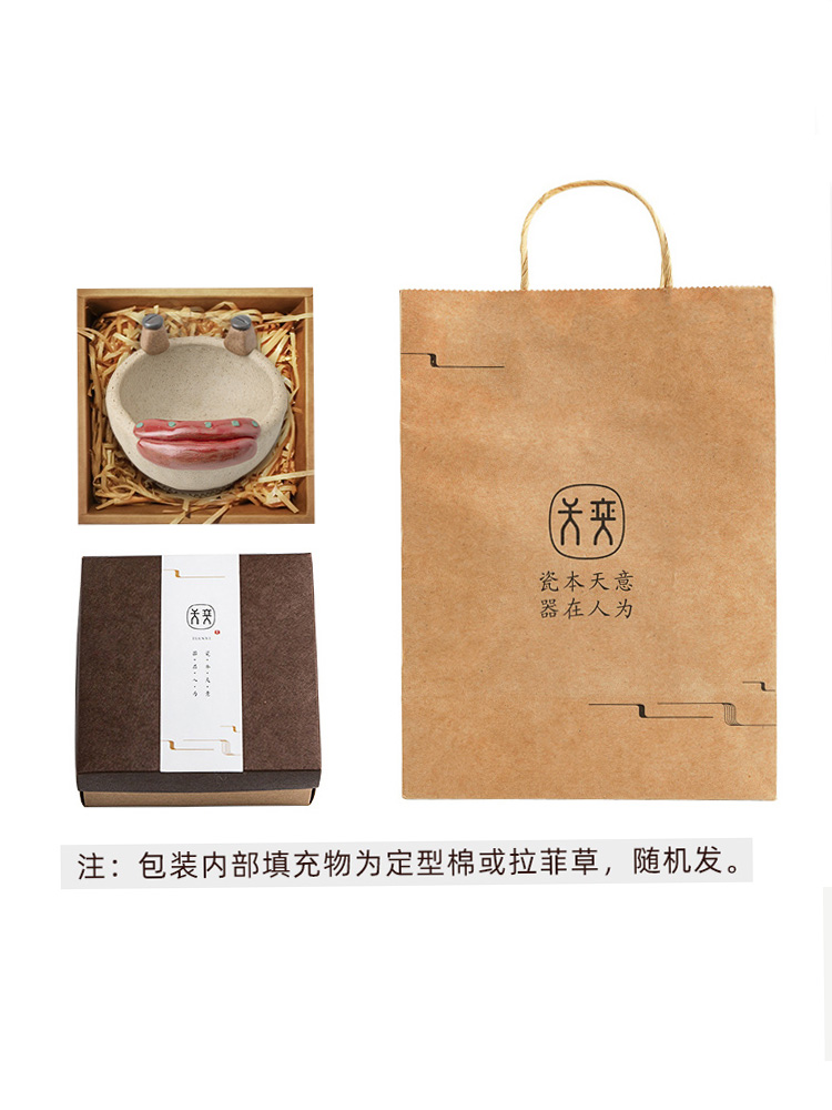 Big expressions using ashtray ceramic creative move trend, lovely office man practical husband surprise birthday present