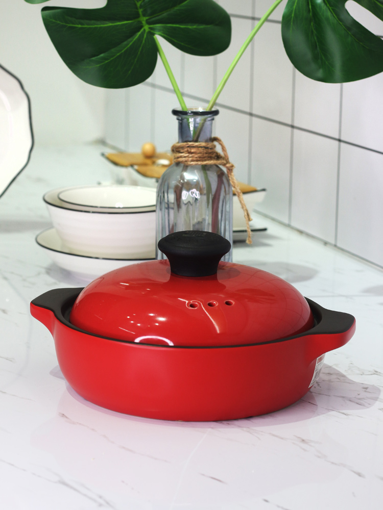 Shun auspicious ceramic casserole creative household gas flame in clay pot soup cooked porridge tasty casserole stew hot pot soup rice with milk pan