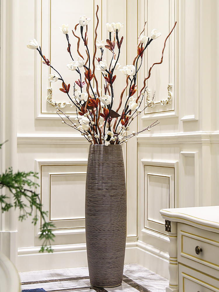 Jingdezhen landing large ceramic vases, new Chinese style flower sitting room porch dried flower adornment bedroom furnishing articles