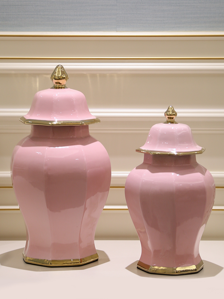 Jingdezhen decorates sitting room porch light European - style key-2 luxury furnishing articles vase simulation for household decoration flower flower arranging flowers
