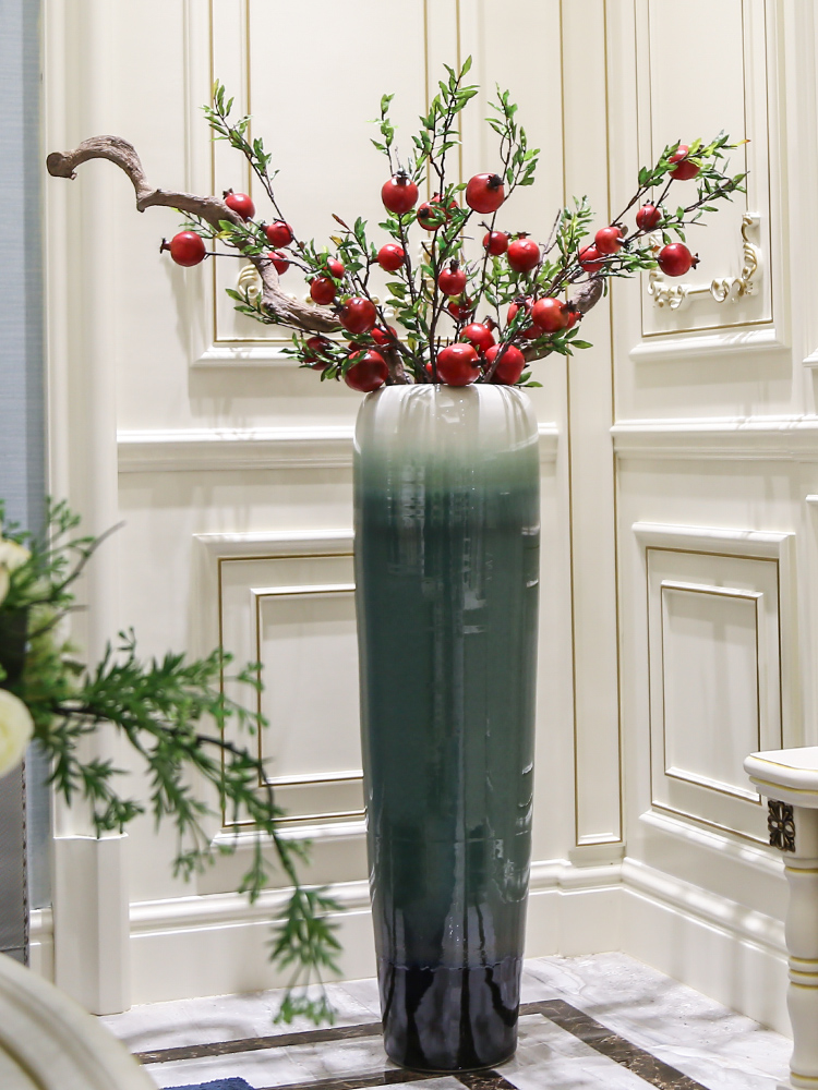 New Chinese style high model of jingdezhen ceramic large vase furnishing articles dried flowers ground flower art household decoration