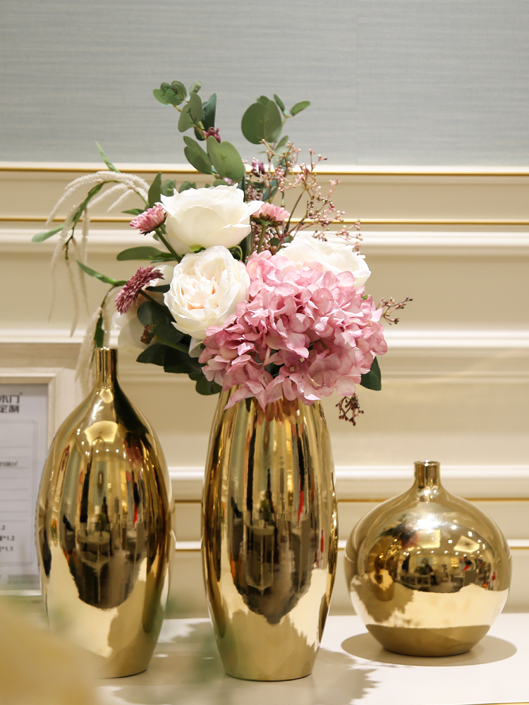 Nordic light key-2 luxury vases, ceramic flower arranging household act the role ofing is tasted furnishing articles, the sitting room porch hydroponic flower tea table, table decoration