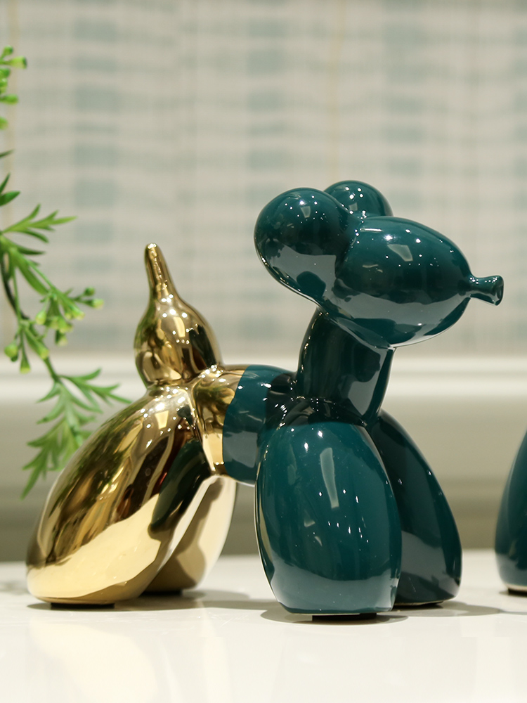 Contracted and I creative home decoration ceramic balloon dog furnishing articles furnishing articles sitting room ark, the opened wedding presents