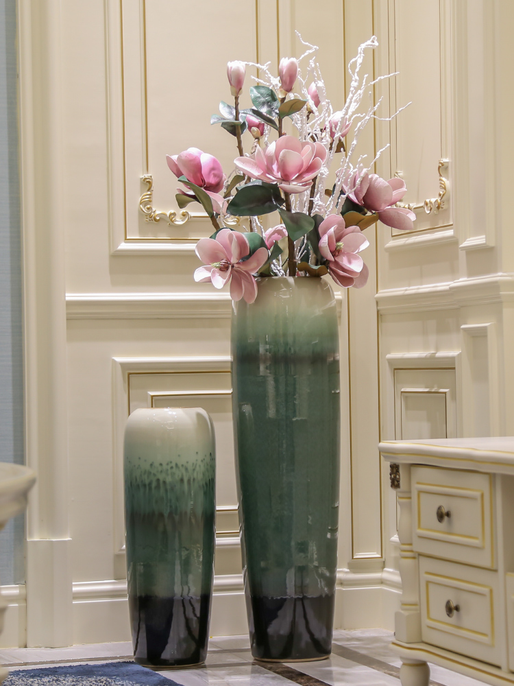 New Chinese style high model of jingdezhen ceramic large vase furnishing articles dried flowers ground flower art household decoration