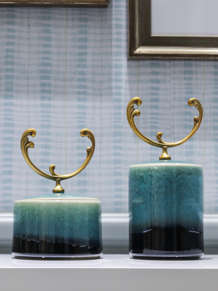 Jingdezhen ceramic new Chinese style living room TV cabinet vase porch place flower, flower decoration between example table