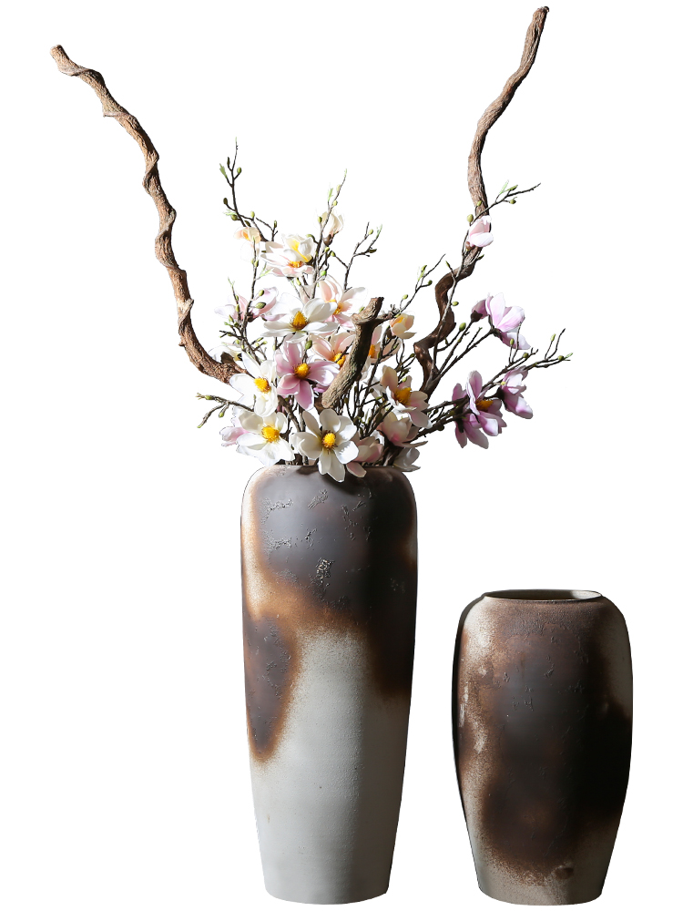 Jingdezhen creative furnishing articles of large vase retro nostalgia vase Chinese flower arranging dried flowers decorate the sitting room flower arrangement