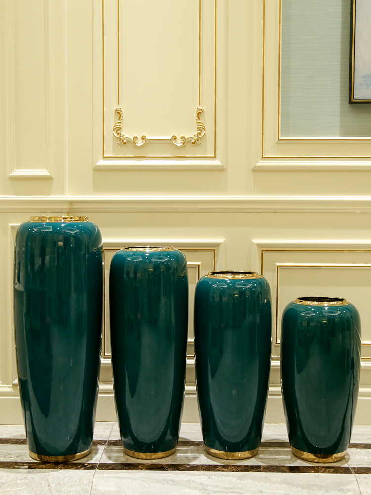 Light key-2 luxury European - style ceramics landing a large vase creative contracted sitting room bedroom dry flower, flower arranging, adornment is placed