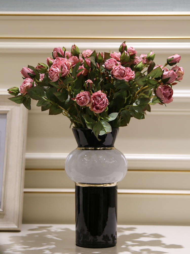 Nordic light key-2 luxury Roman column ceramic vase hydroponic furnishing articles home living room table example room soft adornment ornament