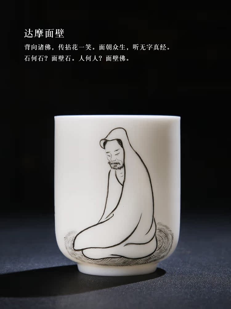 The Product sample tea cup hand - made porcelain remit dehua white porcelain teacup zen Buddha master single cup what faced ceramic tea set