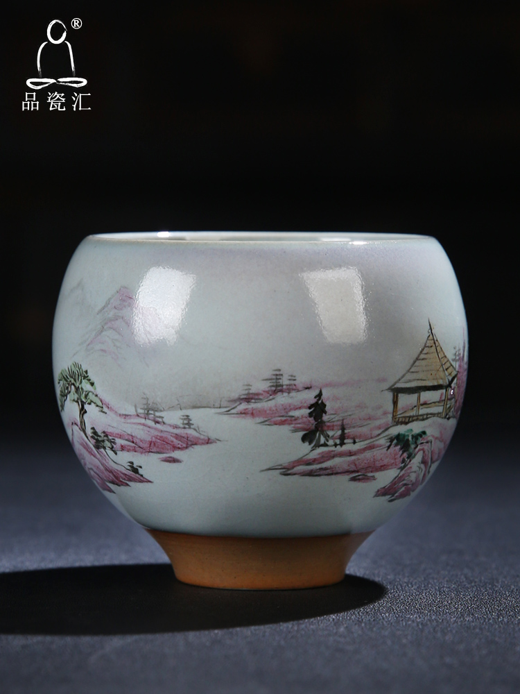 Taste your up porcelain remit single sample tea cup masters cup ceramic cups hand - made scenery kung fu tea set your porcelain pieces of tea