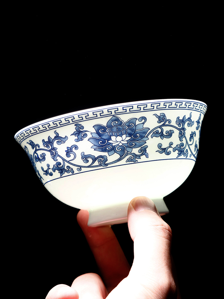 Dishes suit household jingdezhen ceramic ipads China tableware Chinese high - end Dishes chopsticks combination of blue and white porcelain bowl