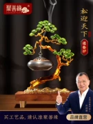 Đồ trang trí cây thông chào đón mới của Trung Quốc Zen phòng khách hiên nhà văn phòng sáng tạo đồ trang trí lư hương đồ trang trí tân gia quà tặng khai trương