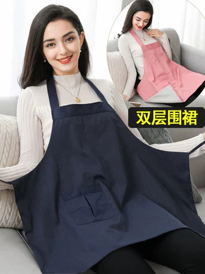 Áo hai lớp phù hợp với bà bầu ăn mặc chính hãng tạp dề bếp cảm ứng nấu ăn tạp dề bà bầu đi làm máy tính