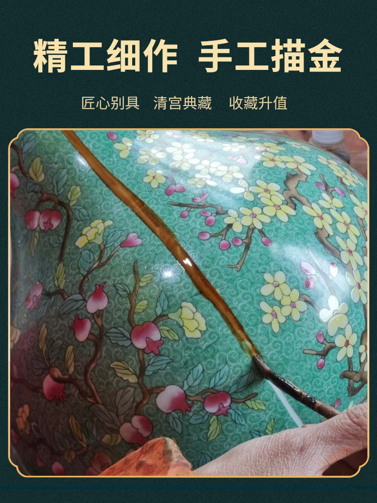 Jingdezhen ceramics vase flower arranging Chinese archaize sitting room TV ark, furnishing articles study ancient frame decoration