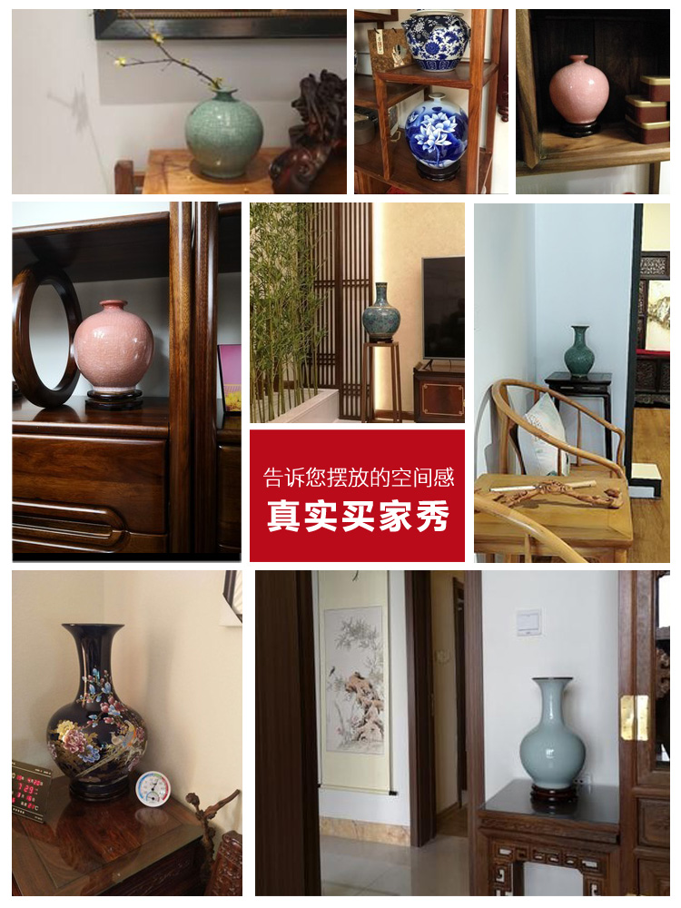 Jingdezhen ceramic floret bottle act the role ofing is tasted furnishing articles living room table flower arranging Chinese rich ancient frame lucky bamboo porcelain vase