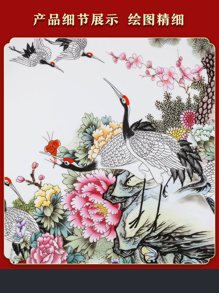 Jingdezhen ceramics heming chunxiao hang dish by dish plate home sitting room porch TV ark adornment furnishing articles