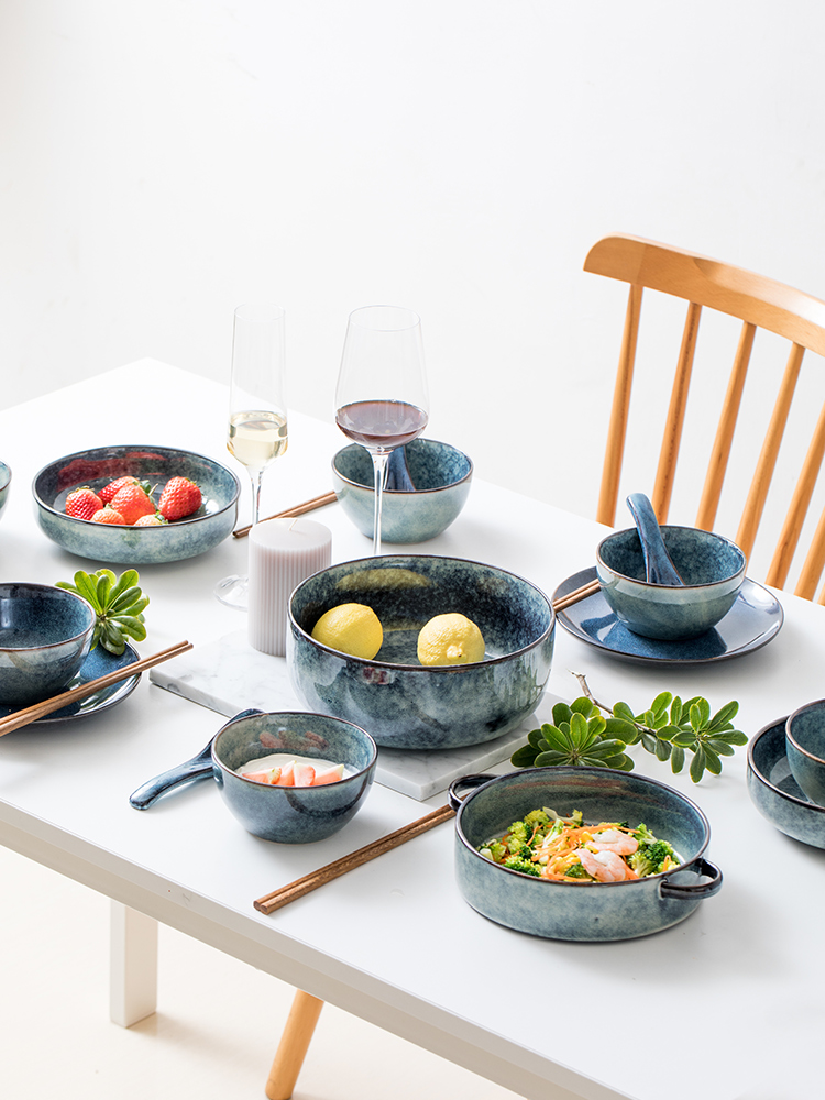 Dishes suit creative household chopsticks plate combination contracted Europe type ceramic bowl suite ins plate