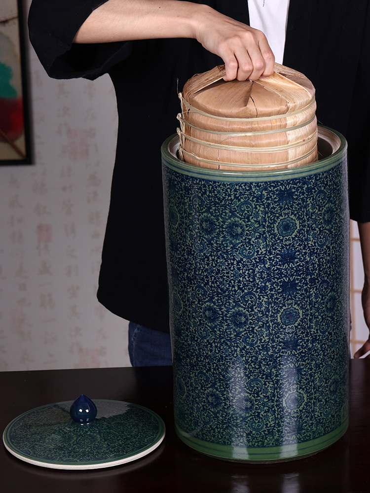 Extra - large ceramic tea cake and restoring ancient ways of tea caddy fixings seal can receive scattered tea packaging storage storage POTS