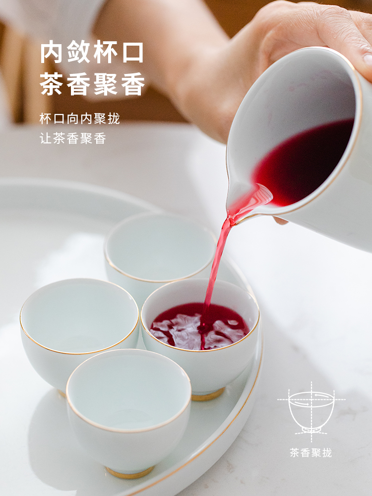 Small single master cup of ceramic Japanese tea cups cup tea cup kung fu tea set a single sample tea cup single CPU