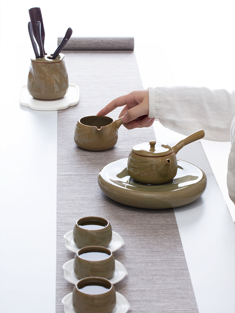 Brother and creation of up side fair keller Japanese male household and a cup of tea) sea ceramic tea machine accessories