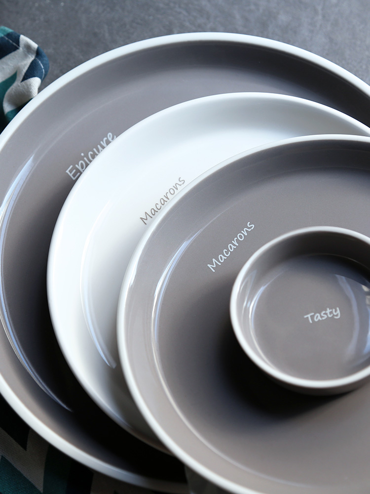 Cutlery set 2 home dishes Nordic ins contracted to eat dishes 4 European ceramic soup bowl chopsticks combination