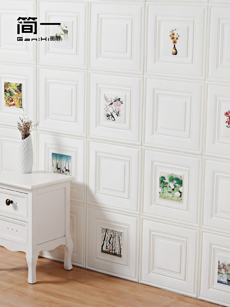 3d dán tường ba chiều tự dính giấy dán tường phòng ngủ của trẻ ấm cúng của bối cảnh phòng giấy dán tường thấm nước trang trí veneer sụp đổ