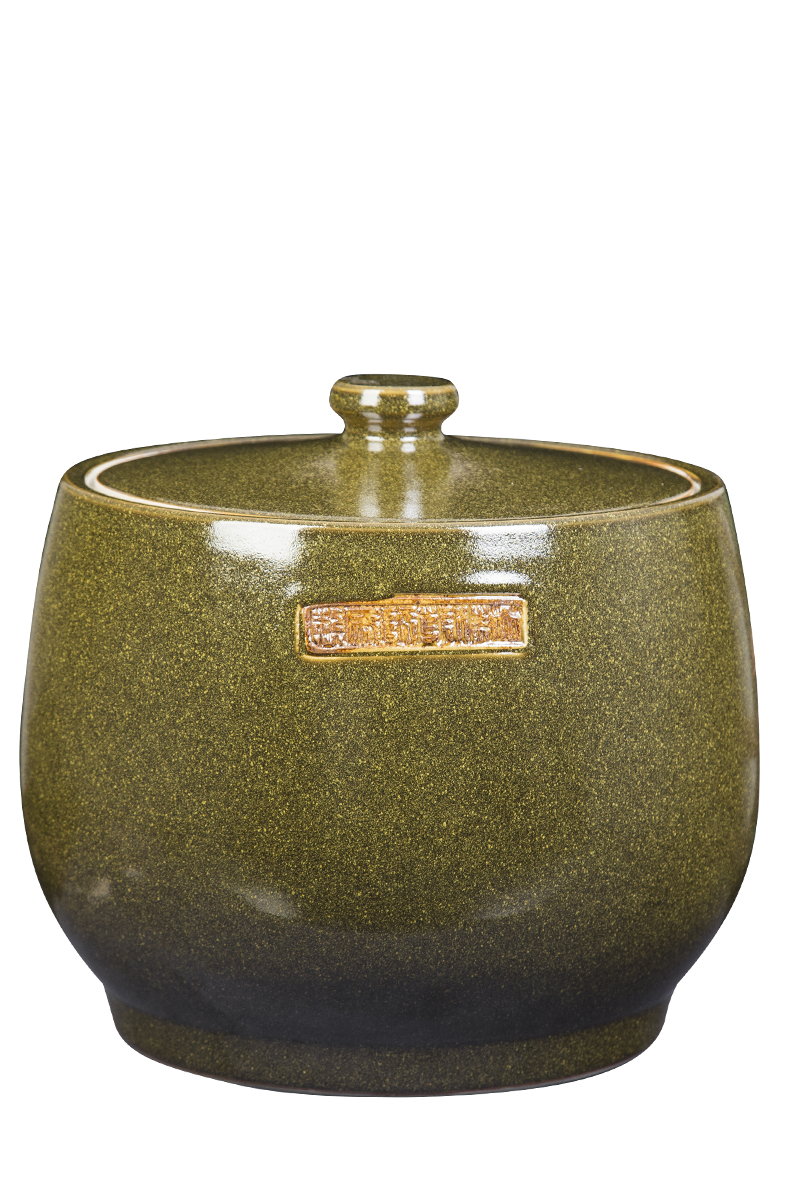 Jingdezhen ceramic barrel ricer box 5 10 jins 20 jins 30 jins of household ceramic cylinder storage tank is moistureproof insect - resistant with cover