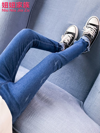 女童2018新款秋装牛仔裤儿童春秋韩版时髦裤