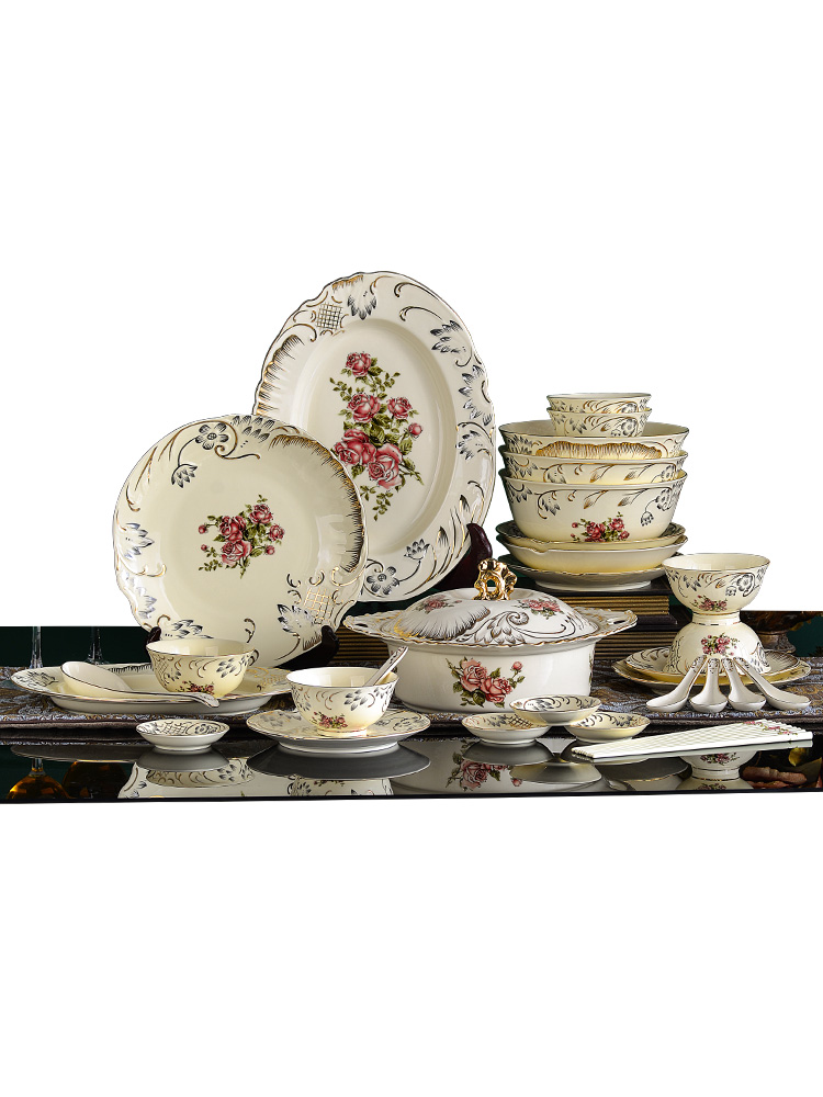 The Original fish dish dish dish dish creative household ceramics tableware continental plate of circular plate steamed fish dishes