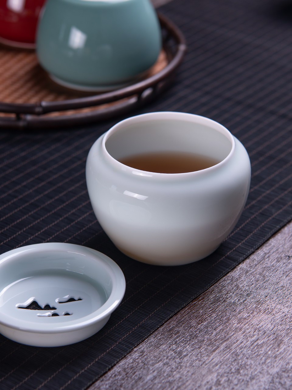 Wynn collect Japanese kung fu tea tea accessories for wash water jar to build small cup of water to wash with cover of jingdezhen ceramics