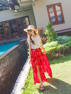 Trang phục đi biển cho gia đình ba mẹ một bộ quần áo mùa hè 2019 mới thời trang mẹ và con toàn bộ gia đình phù hợp với mẹ và phụ nữ phong cách nước ngoài - Trang phục dành cho cha mẹ và con