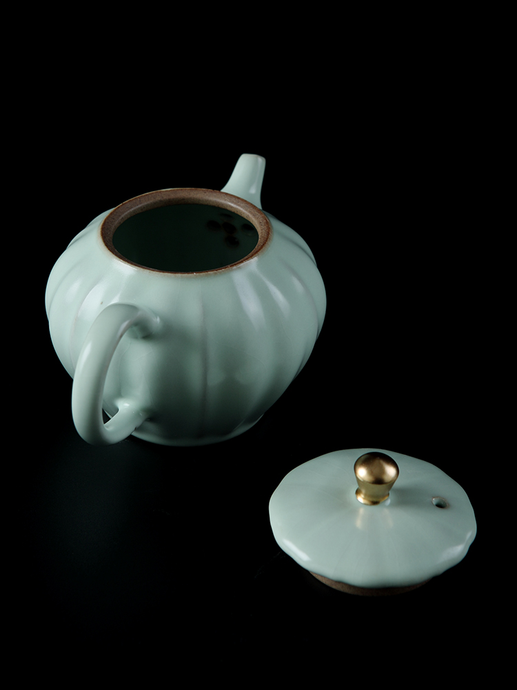 Jingdezhen your up ceramic kung fu tea set suit household light much the see colour of a complete set of tea tureen tea cups Chinese style