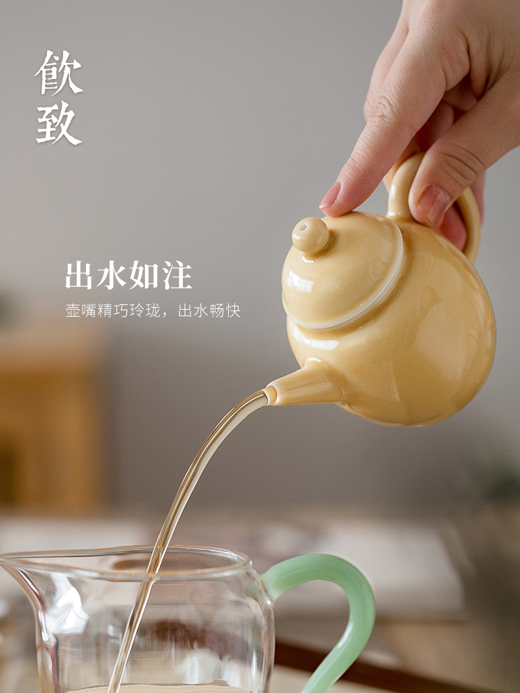 Ultimately responds to jingdezhen belt filter mini color glaze trumpet tea machine manual ceramic teapot kung fu tea pot