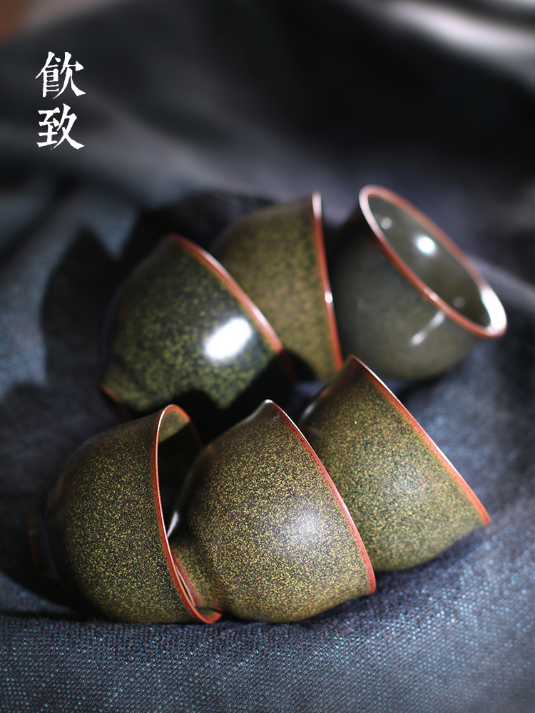 Ultimately responds to coarse pottery teacup sample tea cup Japanese manual master cup single CPU trumpet built lamp cup kung fu tea cup 6 pack