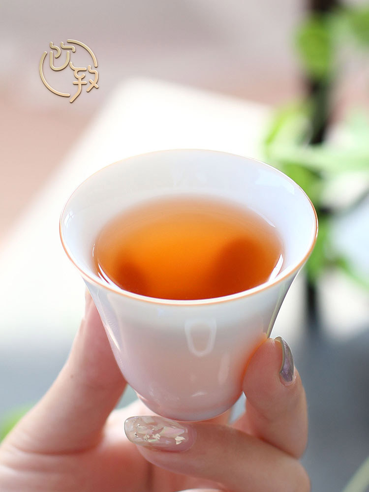 Ultimately responds sweet white porcelain sample tea cup small craft ceramic cups to a single individual single CPU master cup tea thin foetus cup